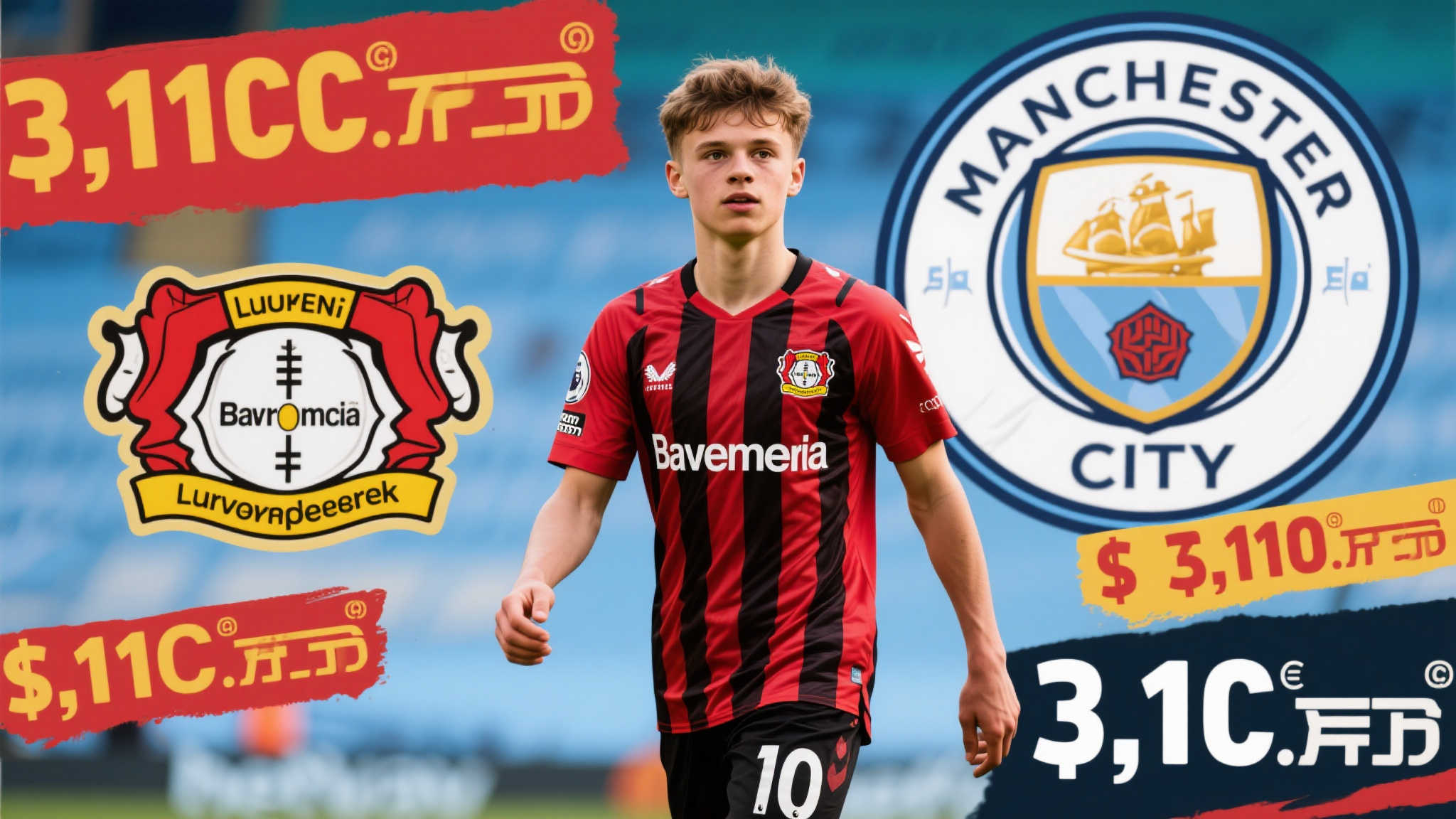 3亿欧报价太高！曼城或放弃维尔茨，转投其他潜力新星